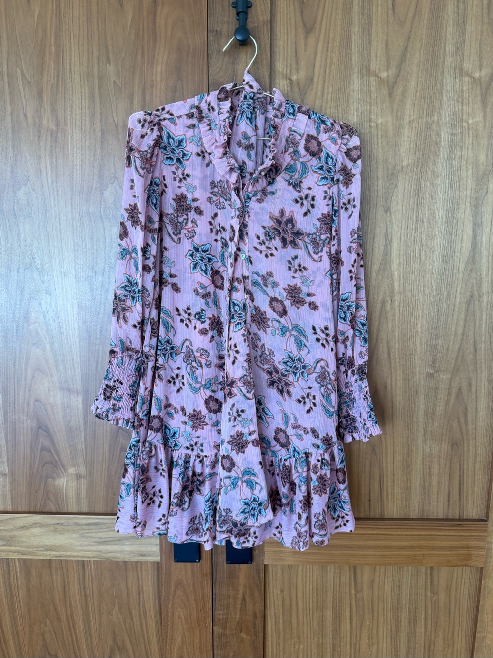 Misa Los Angeles Pink Floral Mini Dress